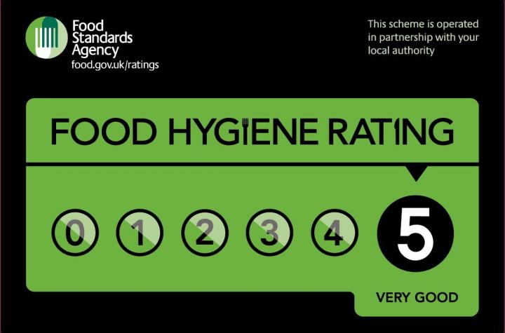 Our Food Hygiene Rating is 5